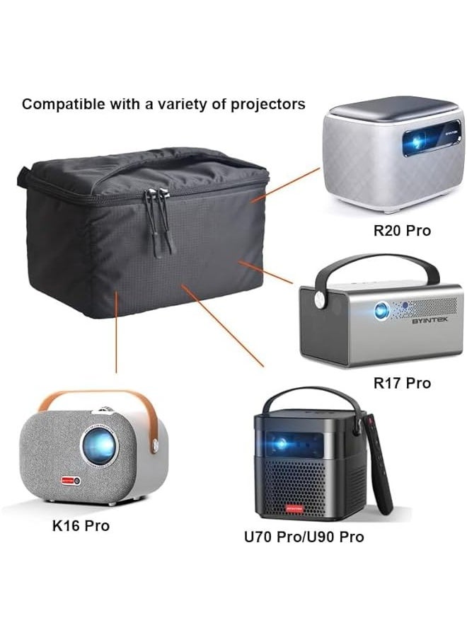 TRASSLE Projector Storage Bag Travel Bag, Waterproof Camera Bag Insert Shockproof DSLR SLR Camera Padded Case for Nikon Canon Camera Sony Lens Bags Cases and Accessories  - Image 4