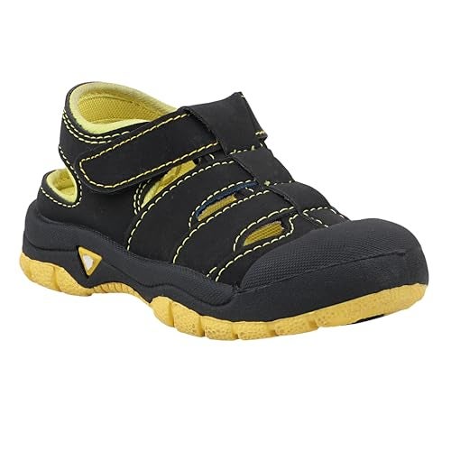 FUEL Kids Sandals with velcro Fastening & Cushioned Insoles, Everyday Comfortable Casual Unisex Sandals for Outdoor Anti-Skid Sports Footwear - Black - Image 2
