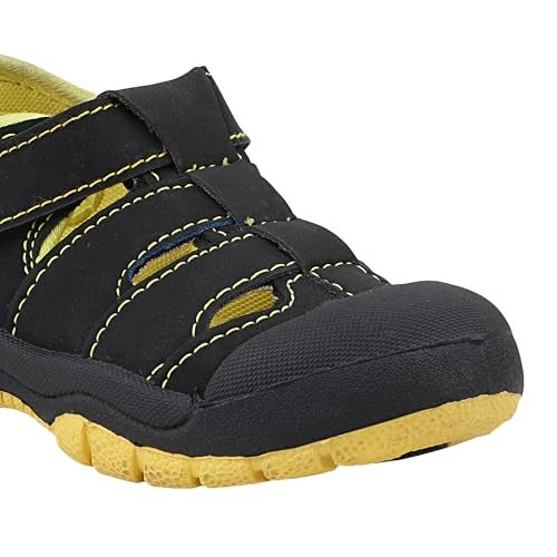 FUEL Kids Sandals with velcro Fastening & Cushioned Insoles, Everyday Comfortable Casual Unisex Sandals for Outdoor Anti-Skid Sports Footwear - Black - Image 3