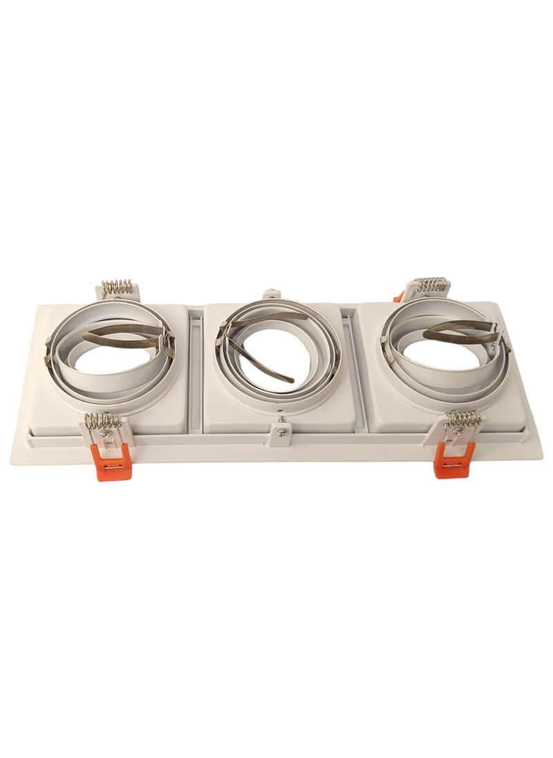 ميجامان Spot Light Triple Frames Square GU10 MQTL1126 F90 IR - White  - Image 4