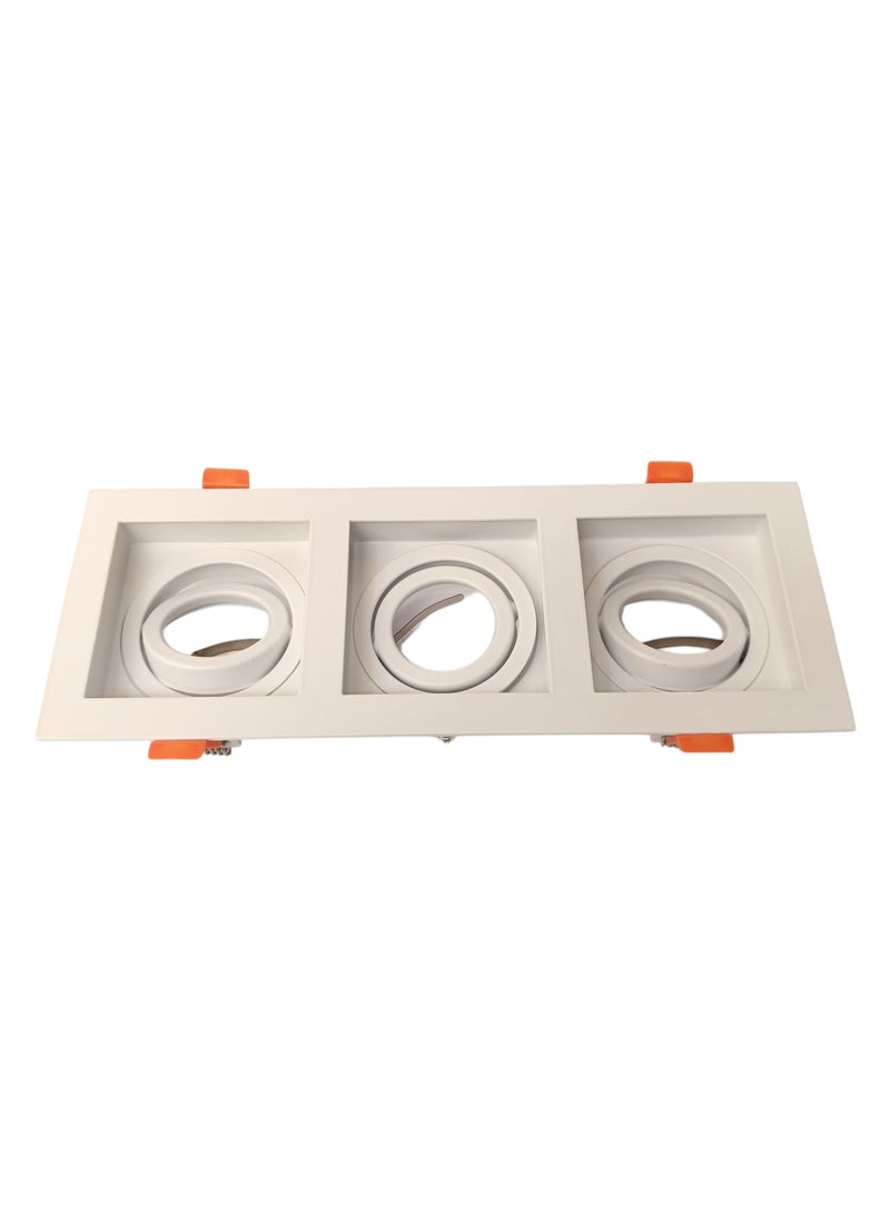 ميجامان Spot Light Triple Frames Square GU10 MQTL1126 F90 IR - White  - Image 5