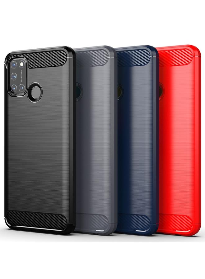 اس-توب جراب هاتف Realme C17 من ألياف الكربون المصقولة TPU - Image 2
