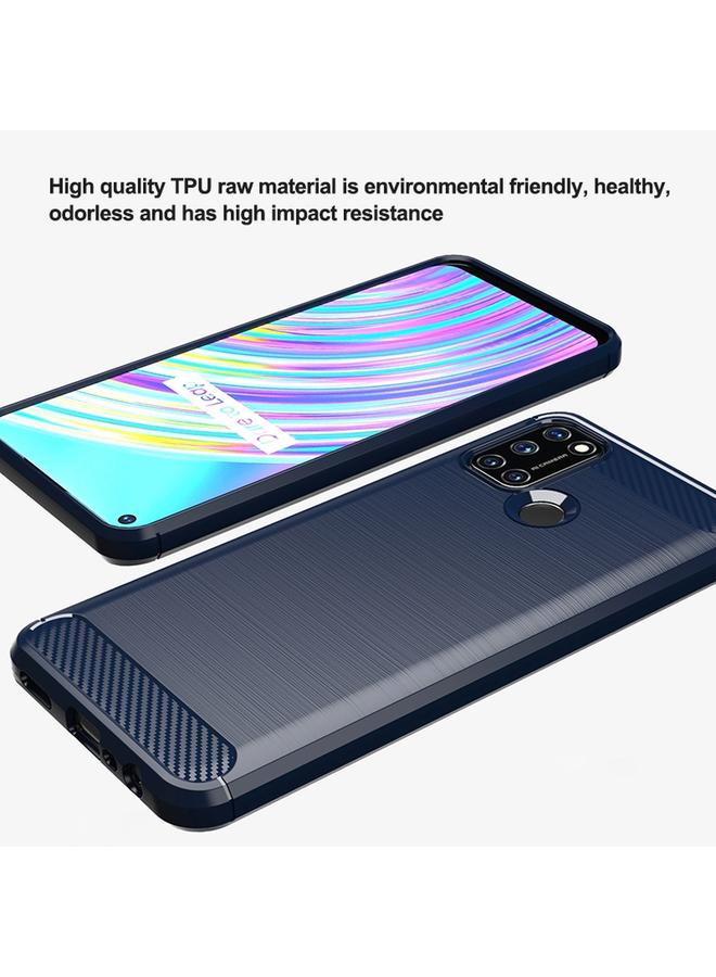 اس-توب جراب هاتف Realme C17 من ألياف الكربون المصقولة TPU - Image 4
