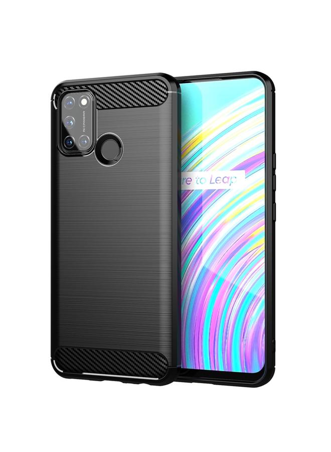 اس-توب جراب هاتف Realme C17 من ألياف الكربون المصقولة TPU - Image 1