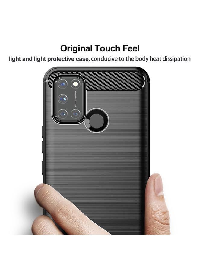 اس-توب جراب هاتف Realme C17 من ألياف الكربون المصقولة TPU - Image 3