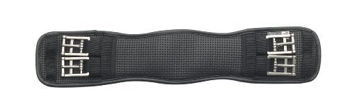 Ovation Ovsellerie Airform Chafeless Dressage Girth - Cushioned Textured Soft Horse Girth with Stainless Steel Hardware, Black, 26 - Image 2