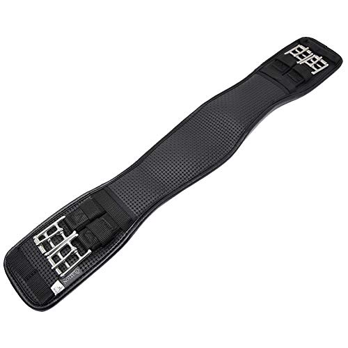 Ovation Ovsellerie Airform Chafeless Dressage Girth - Cushioned Textured Soft Horse Girth with Stainless Steel Hardware, Black, 26 - Image 4