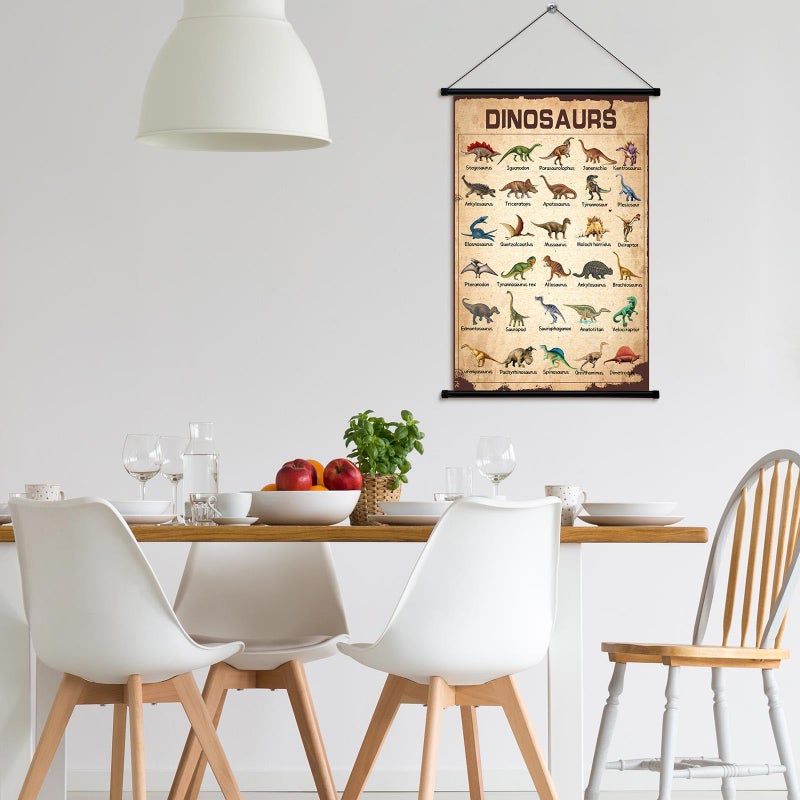 Geyee Dinosaur Vintage Poster Wall decor Mallard Ducks Hunting Art Knowledge Picture Prints Wall Decor for Home Kitchen Office Classroom Living Room Bedroom Frame, 15.8 x 23.6 Inch - Image 5