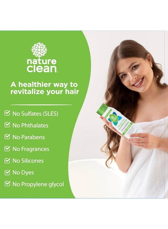 nature clean Nature Clean All-natural Sulfate-free Conditioner For Women & Men. 99.9% Natural Ingredients Non-Toxic Fragrance-Free Hypoallergenic & Unscented. Gentle Color Safe For Color-Treated Hair 10 oz / 300ml  - Image 2