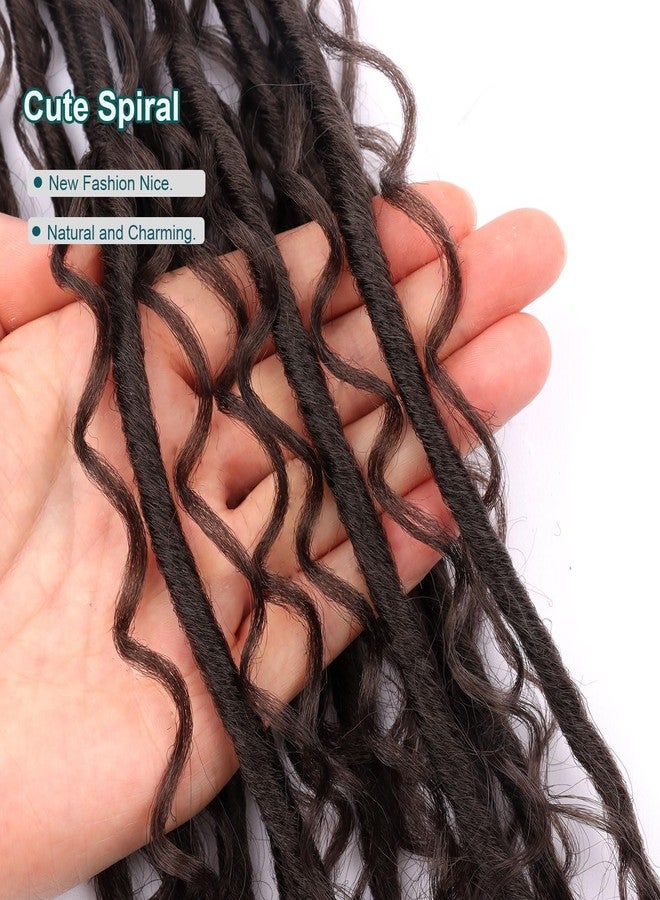 فلايتينغ شعر كروشيه Goddess Locs مُجهز مسبقًا بحلقات، طوله 20 بوصة، 8 عبوات، شعر كروشيه Boho Faux Locs للنساء ذوات البشرة السمراء، River Locs مع أطراف مجعدة #4 - Image 4