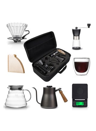 V60 Drip Coffee Set,7-Piece Pour Over Coffee Maker Set,Pour Over Coffee Machine Accessories Kit with Portable Travel Bag - pzsku/Z0063CBC3246FD5E012D8Z/45/_/1720857471/e8607a6f-0ffd-415f-8ffb-93c13958cf9c