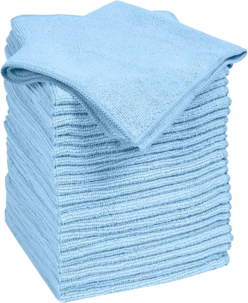 Quickie Microfiber Cleaning Cloth, 14 x 14 Inches, Blue, Pack of 24, Washable and Reusable - Image 1