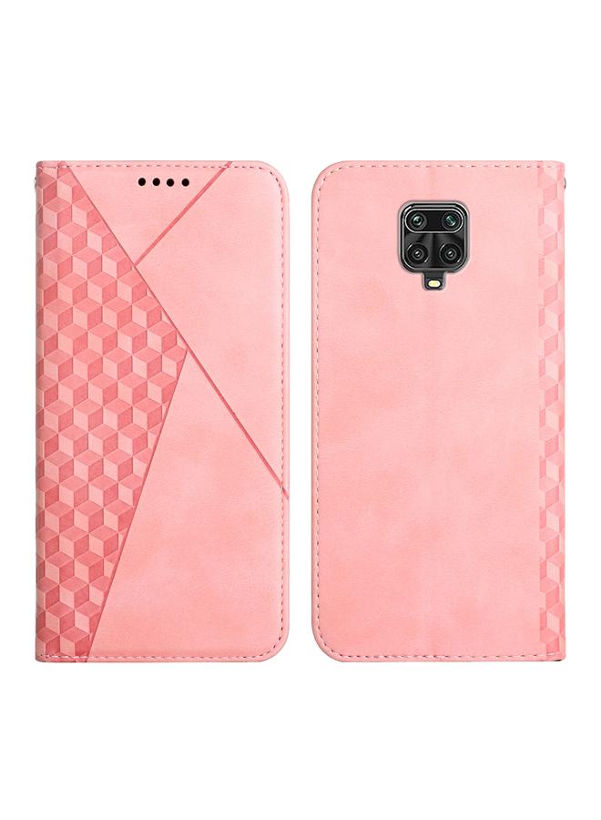 The Bros Case For Xiaomi Redmi Note 9 Pro Diamond Pattern Splicing Skin Feel Magnetic Horizontal Flip Leather Case with Card Slots & Holder & Wallet