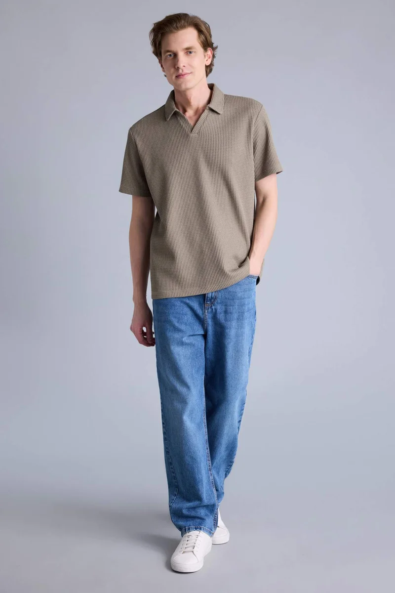 ديفاكتو Regular Fit Short Sleeve Polo T-Shirt
