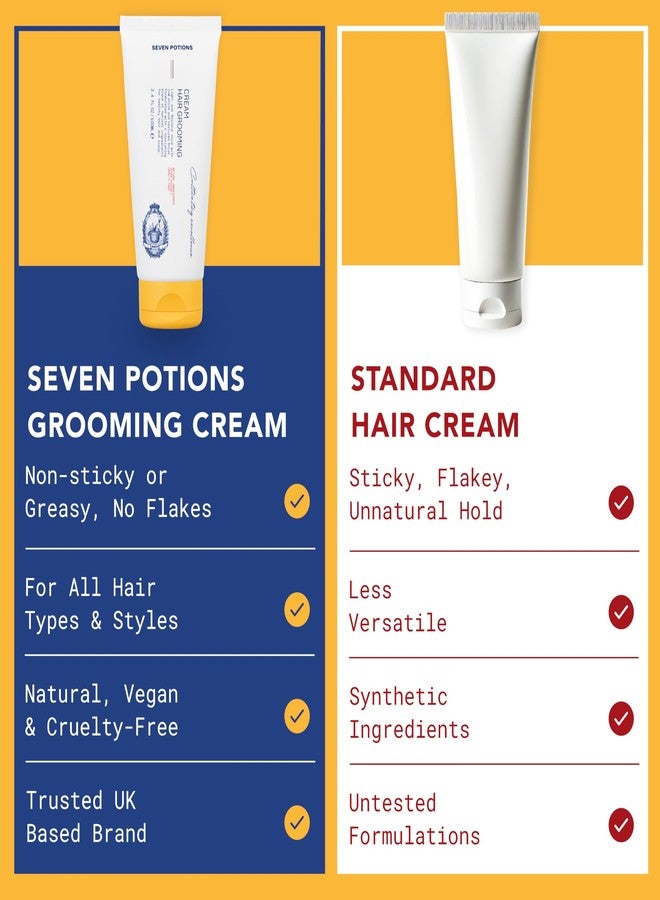 SEVEN POTIONS Hair Styling Cream - Natural Curl Cream for Wavy Hair with No Shine & Light Hold - Easy Replacement for Hair Clay, Pomade for Frizz Control - Vegan & Cruelty Free - 3.4FL OZ - Image 5