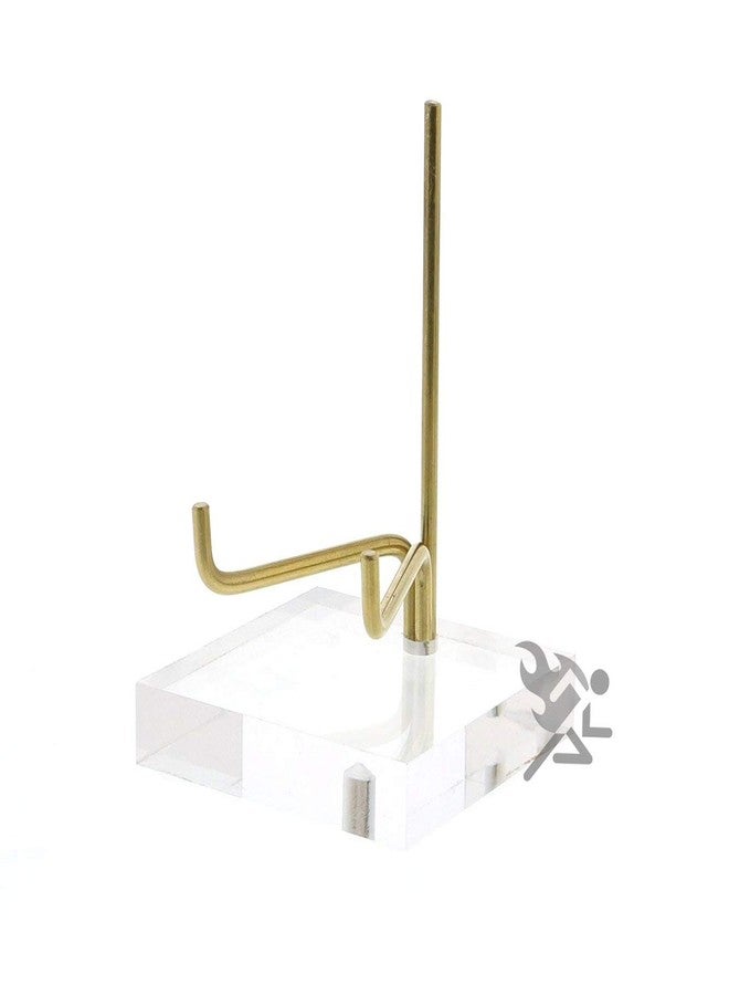 OnFireGuy 3-1/2" Acrylic Base Display Stand Easel With Adjustable Metal Arm | 3-1/2" H x 1-5/8" D x Adjustable to 3" Wide | Ideal for Displaying Mineral Rocks, Gemstones, Fossils, and Photos - Image 1