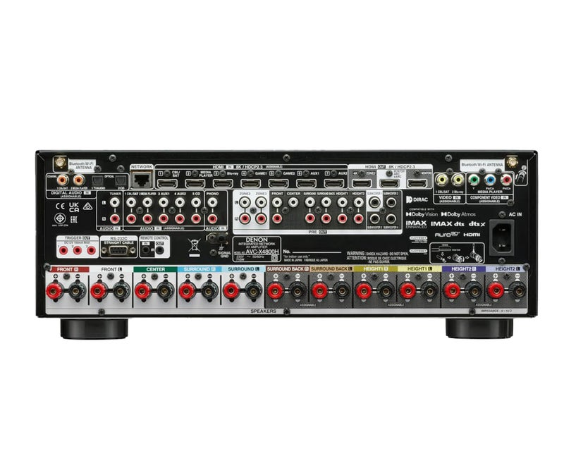 Denon AVC-X4800H 9.4 Ch. 125W 8K AV Receiver Powered by HEOS™ - Image 4
