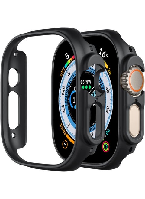 2 Pack Smiling Case Compatible with Apple Watch Ultra 49mm, Hard PC Bumper Case All-Around Edge Shockproof Protective Cover Frame