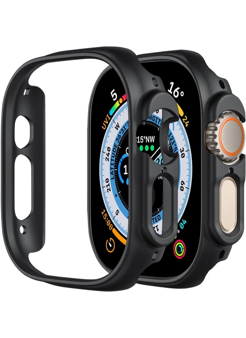 ELTRAZONE - 2 Pack Smiling Case Compatible with Apple Watch Ultra 49mm, Hard PC Bumper Case All-Around Edge Shockproof Protective Cover Frame - Image 1
