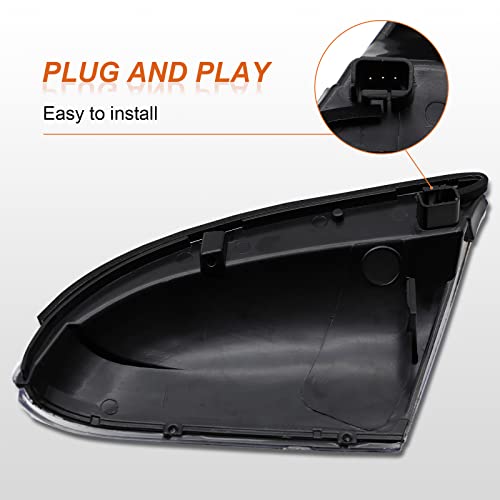 CNYGO Front Mirror Turn Signal Puddle Light Compatible with Dodge Ram 1500 2009-2018,Side Marker LED Lamp Assembly for 2500 2010-2018,2019 20202 2021 Classic 68232478AA Right Passenger - Image 4
