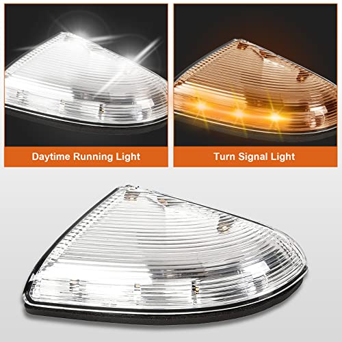 CNYGO Front Mirror Turn Signal Puddle Light Compatible with Dodge Ram 1500 2009-2018,Side Marker LED Lamp Assembly for 2500 2010-2018,2019 20202 2021 Classic 68232478AA Right Passenger - Image 2