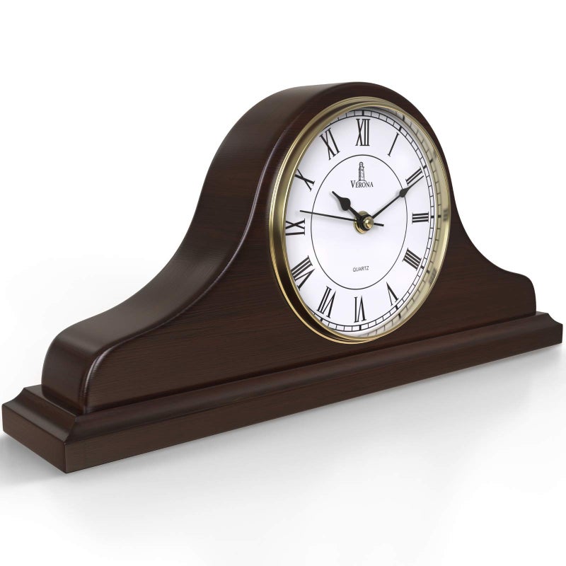 Lovely Home Essentials Mantel Clock Battery Operated  Wooden Mantle Clock  15x75  Silent Made of Real Wood  Easy to Read  for Living Room Decor Above Fireplace Mantel Office Shelf Table  Home Dcor Gift 