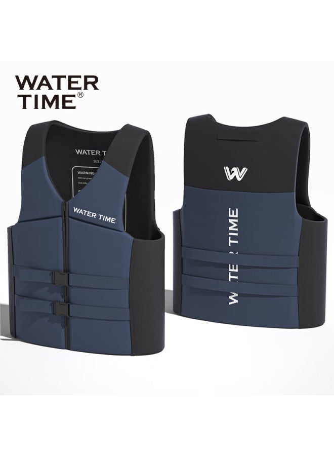 Watertime/shuichury سترة النجاة للبالغين، ملابس سباحة عالية الطفو، سترة الغوص للرجال والنساء، معدات السباحة، أزرق البحر العميق-XL - Image 3