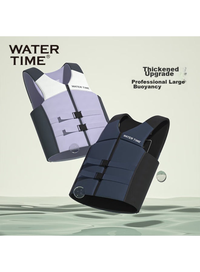 Watertime/shuichury سترة النجاة للبالغين، ملابس سباحة عالية الطفو، سترة الغوص للرجال والنساء، معدات السباحة، أزرق البحر العميق-XL - Image 5