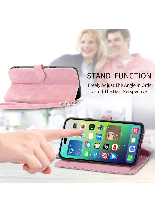 Generic Zipper Wallet Flip Cover Case For Iphone 15pro 14 Protective Shell S24 Phone Case Digital Computer/mobile Phone Accessories-Color:Blue-Applicable Model:For Iphone SE 2024  - Image 5