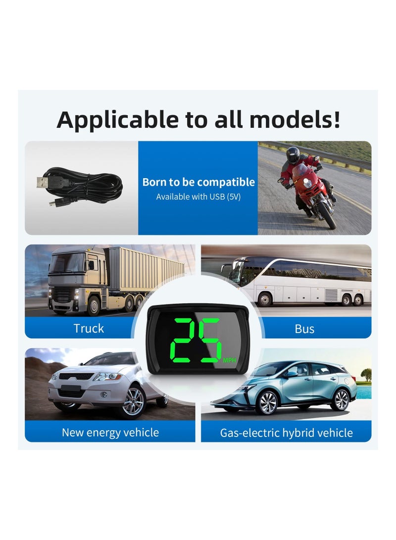 Generic Universal HUD Head Up Display GPS Digital Speedometer  - Image 2