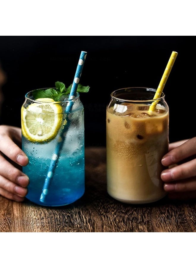 Glass Iced Coffee Mug with Straw and Bamboo Wood Lid Glass Juice Mug with Straw and Wooden Lid - Drinking Cups with Bamboo Lids and Straws, Glass Cup for Iced Coffee, Milk, Yogurt, Cocktails, Smoothies Clear Drinking Cup for Juice, Milk - Glass Mugs with Straw - Mug with Wooden Lid - Iced Coffee Mug with Straw and Wooden Lid - Iced Coffee Mug with Straw in the Shape of a Glass Jar - Image 5