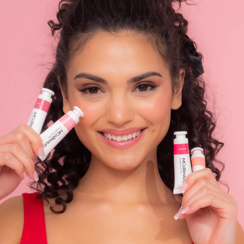 MCoBeauty - Cheek and Lip Tint - Dewy Gel-Cream Formula for Buildable Color - With a Soft Radiant Finish - Blush Red Shade - Tinta para Labios, Liquid Blush for Cheeks & Lips - Image 4