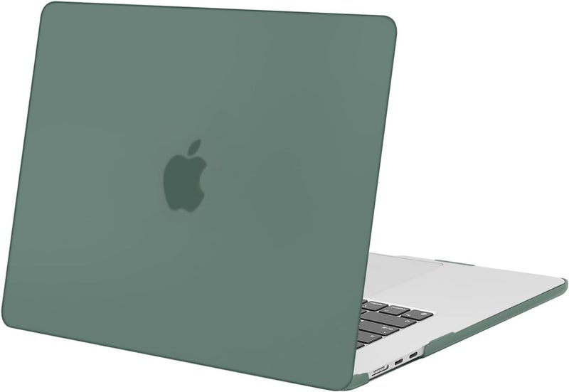 موسيسو حافظة MOSISO متوافقة مع MacBook Air مقاس 15 بوصة M5 2026 M4 2025 M3 2024 M2 2023 A3448 A3241 A3114 A2941 شاشة Liquid Retina مع Touch ID، غطاء حماية بلاستيكي صلب، أخضر زمردي - Image 1