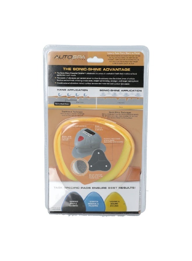 Generic Autospa Multi-Purpose Sonic Shine Powered Detailer Yellow And Grey 10.5 X 6.5 X 4 Inch 9411Oas  - Image 1