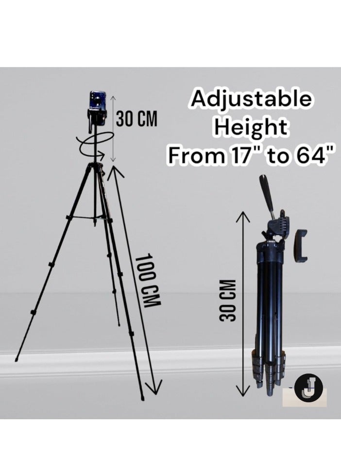 JAJEEK Lightweight and Versatile Tripod with Mobile Clip and Carry Bag – Perfect for Vlogging, Travel, Live Streaming, and Smartphone Photography - Image 2