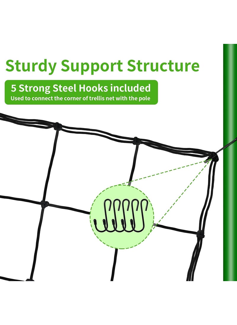 iPower iPower 3x3FT Elastic Trellis Netting HeavyDuty Plant Net with Hooks Flexible Hydroponics Support for Indoor Plants Gardening Vegetables Black  - Image 4