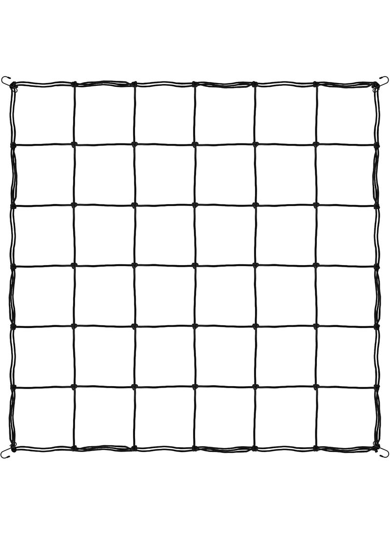 iPower iPower 3x3FT Elastic Trellis Netting HeavyDuty Plant Net with Hooks Flexible Hydroponics Support for Indoor Plants Gardening Vegetables Black  - Image 1