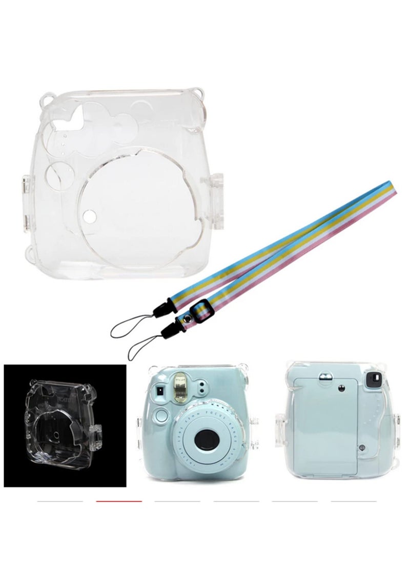 Generic For Instax Mini 9 Case Transparent Cover Protective Bag with Adjustable Rainbow Strap Compatible Fujifilm Instax Mini 9 8 8+ Camera Scratch Dust Damage Prevention No Need Remove for Photos  - Image 5