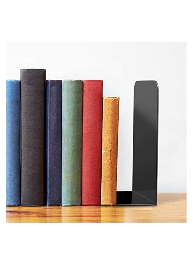 1 Pair Bookshelf Bookends Home Decor Black - Image 1