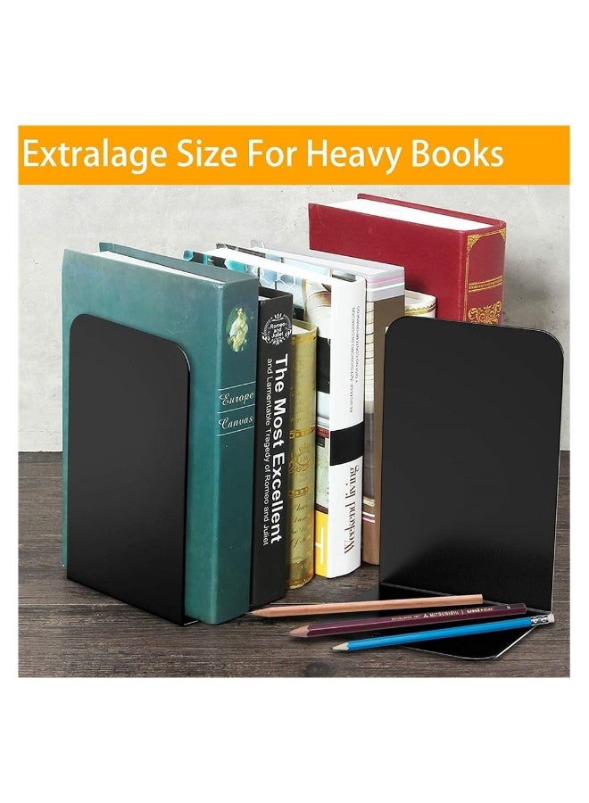 1 Pair Bookshelf Bookends Home Decor Black - Image 4