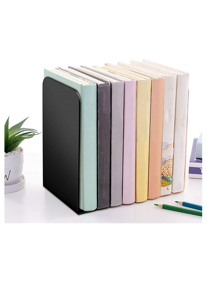 1 Pair Bookshelf Bookends Home Decor Black - Image 5