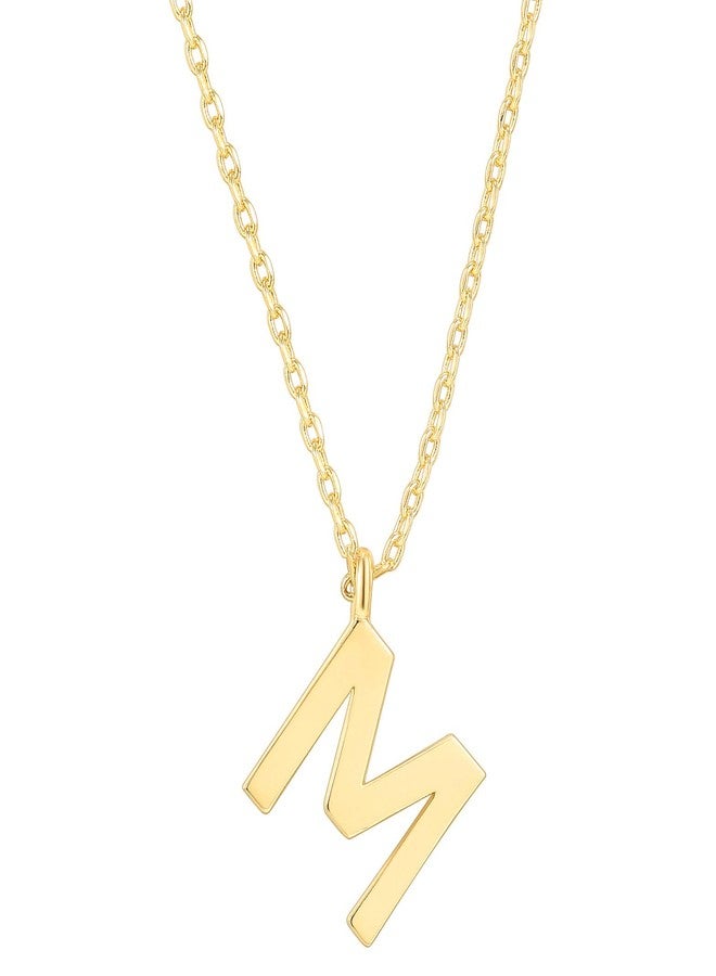 PAVOI 14K Yellow Gold Plated Initial Necklace | Letter Necklaces for Women | M Initial - Image 1