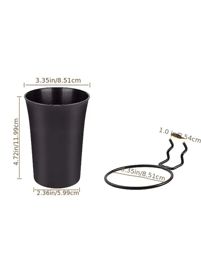 Black Big Round Cup Storage Hole Plate Hook With Cup Holder 2.5 Hole Spacing 6pcs For Tools Housing Super - Image 3