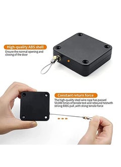 MOTEGRITY Motegrity Punch Free Automatic Door Closer Automatically Screen Door Closer Residential Auto Door Closer with Drawstring  - Image 4