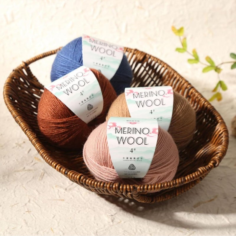 Wool Blend Yarn 1.76oz 134Yard Knitting Wool Yarn for Sweaters Scarves Hat Glove Crocheting Rugs Knitting Project - 13 - Image 3