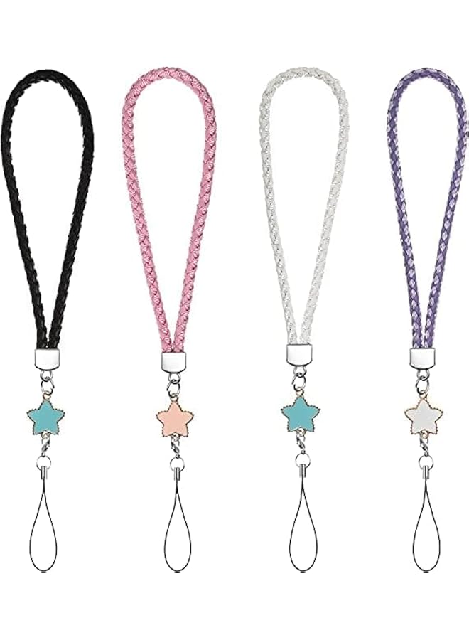 Green Tiger 4pcs Braided PU Hand Lanyard Wrist Strap Phone Charms Straps Phone Straps Leather Cell Phone Lanyards for Purse Keychain Camera Smart Phones - Image 1