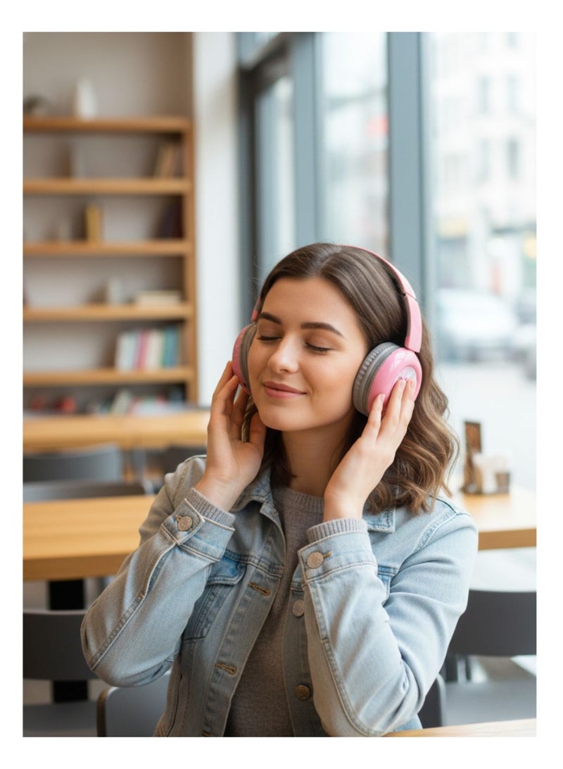 Portbae Kids Wireless Foldable Over-Ear Headphones AH-980 ,Comfortable wireless headphones for kids with over-ear design, clear sound, and a lightweight build—perfect for school, learning, and entertainment. - Image 5