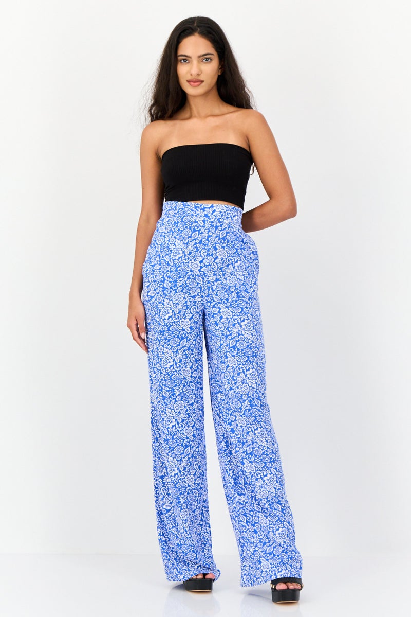 KOTON Women Regular Fit Straight Leg Pants, Multicolor - Image 2