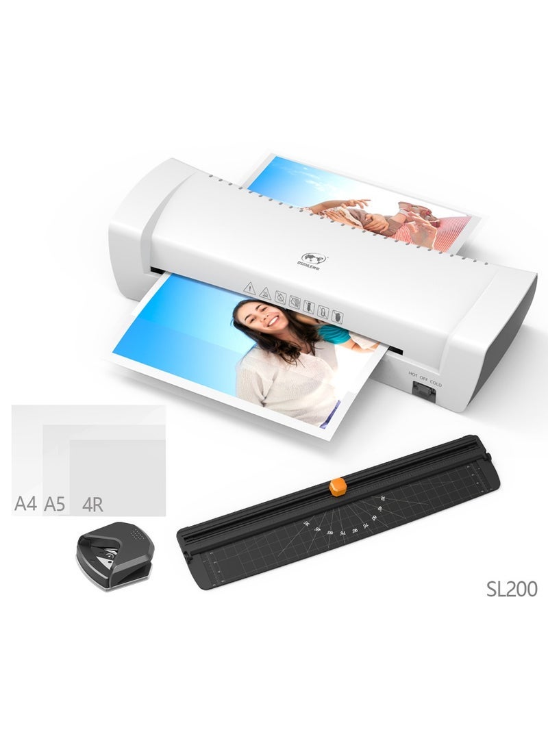 OSMILE SL200 A4A5A6 Laminator,Hot And Cold Laminating Machine,Thermal Lamination for A4/A5/4R with 15 Laminating Sheets, Personal Laminator with Paper Trimmer and Corner Rounder for Home Office School - Image 2