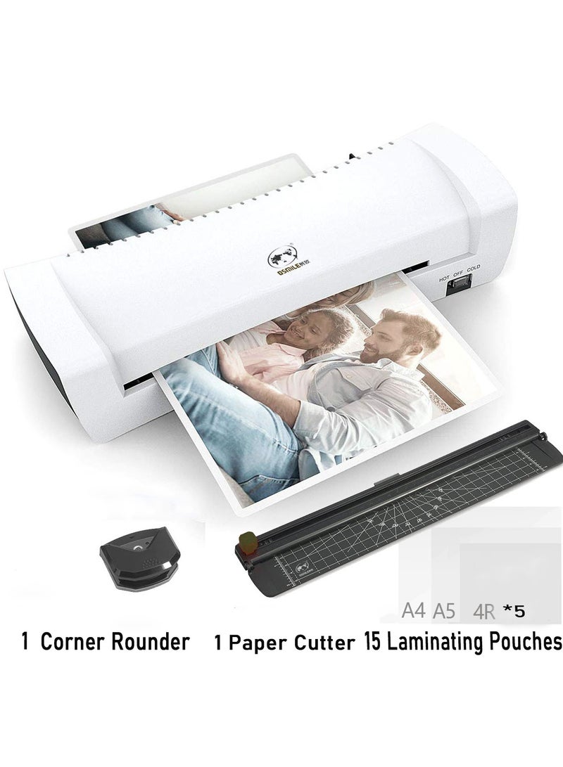 OSMILE SL200 A4A5A6 Laminator,Hot And Cold Laminating Machine,Thermal Lamination for A4/A5/4R with 15 Laminating Sheets, Personal Laminator with Paper Trimmer and Corner Rounder for Home Office School - Image 1